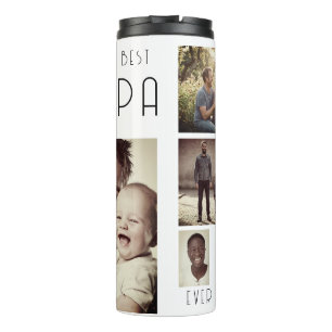 Benutzerdefinierte Foto-Collage 'Bester Papa Aller Thermosbecher