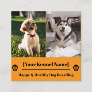 Benutzerdefinierte Foto Collage Dog Kennel Busines Quadratische Visitenkarte