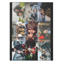 Benutzerdefinierte Foto Collage Familienname 9 Fot
