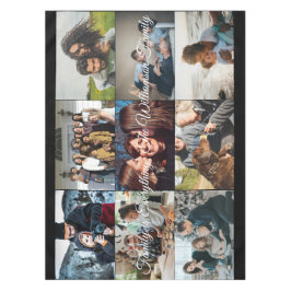 Benutzerdefinierte Foto Collage Familienname 9 Fot Tischdecke