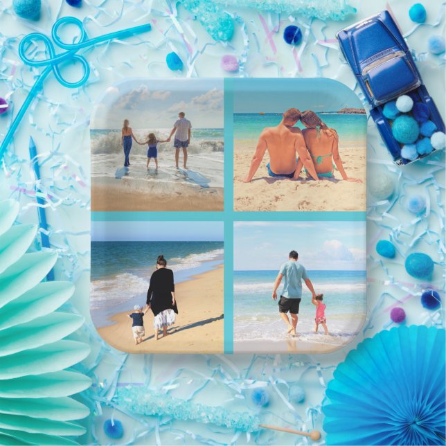 Benutzerdefinierte Foto Collage Paper-Teller mit I Pappteller (Party)