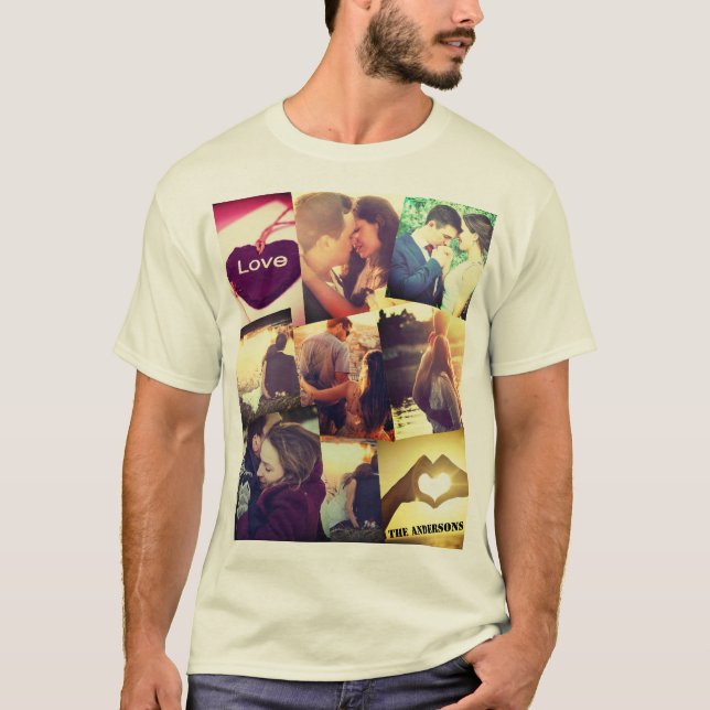Benutzerdefinierte Foto-Collage T-Shirt (Vorderseite)