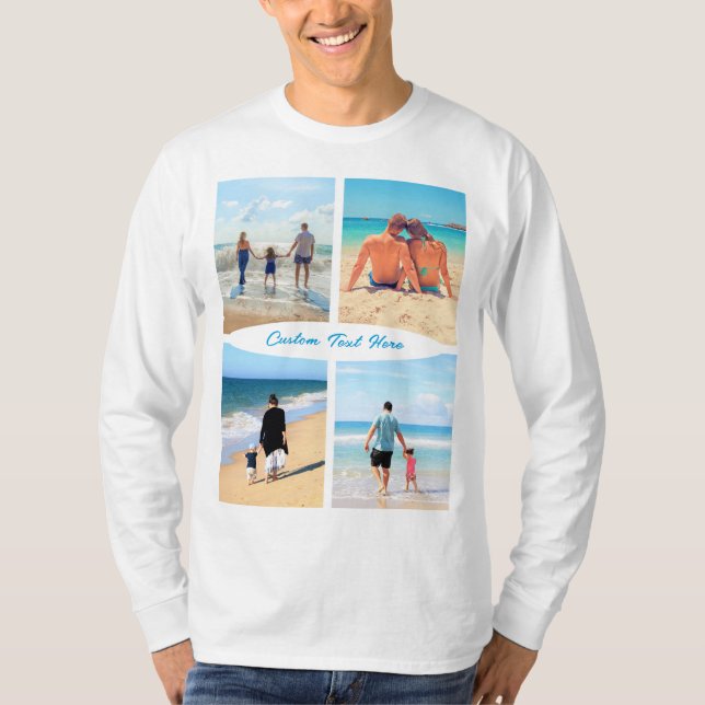 Benutzerdefinierte Foto Collage T - Shirt Ihre Lie (Vorderseite)