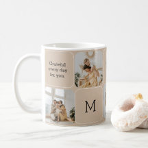 Benutzerdefinierte Foto Collage-Tasse mit Herzempf