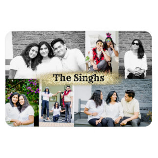 Benutzerdefinierte Foto-Collage von 6 Bildmagneten Magnet