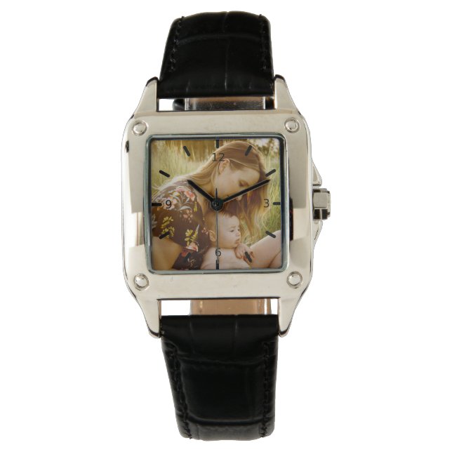 Benutzerdefinierte Foto-Erinnerungen Armbanduhr (Vorderseite)