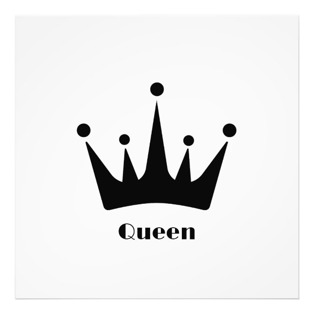 Benutzerdefinierte Foto-Erweiterung für Queen Text Fotodruck (Vorne)