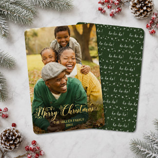 Benutzerdefinierte Foto-Familie Frohe Weihnachten Folien Feiertagskarte