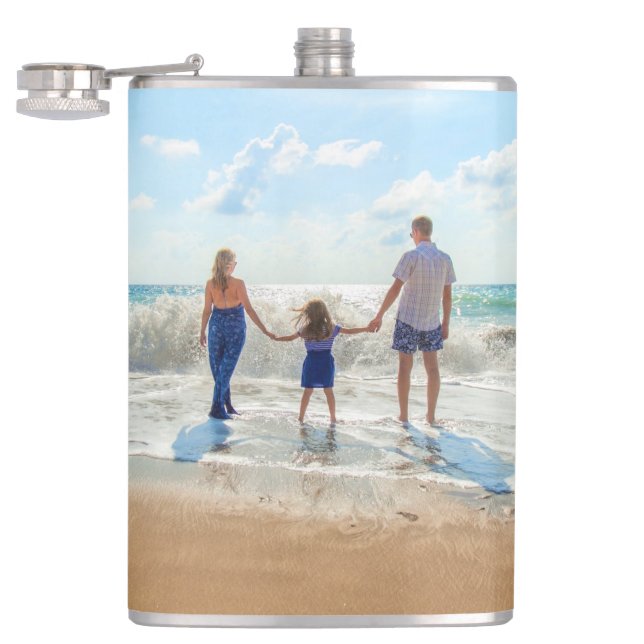 Benutzerdefinierte Foto-Flasche Personalisiert Flachmann (Geöffnet)