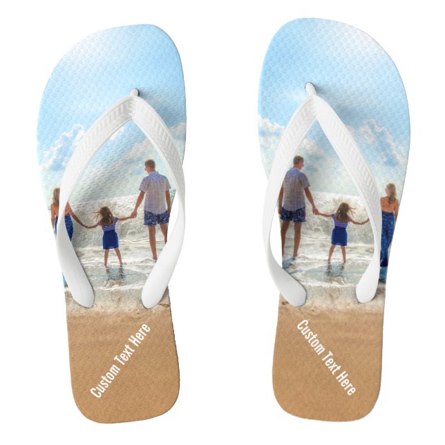 Benutzerdefinierte Foto-Flip-Flops mit Ihren Fotos Flip Flops (Fußbett)