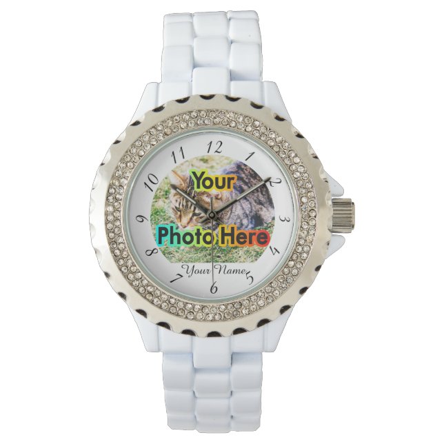 Benutzerdefinierte Foto-Frauenschau Armbanduhr (Vorderseite)