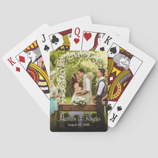Benutzerdefinierte Foto-Gastgeschenk Hochzeit Spielkarten (Rückseite)