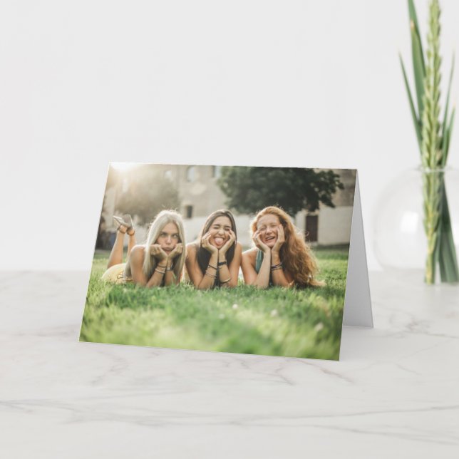 Benutzerdefinierte Foto Geburtstagskarte Karte (Vorderseite)