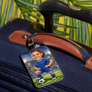 Benutzerdefinierte Foto-Gesicht Fußball-Star Karik Gepäckanhänger