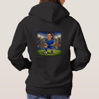 Benutzerdefinierte Foto-Gesicht Fußball-Star-Karik Hoodie
