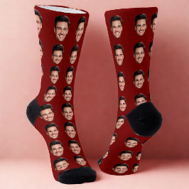 Benutzerdefinierte Foto-Gesicht-Socken, lustiges p Socken