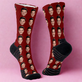 Benutzerdefinierte Foto-Gesichtssocken, Lustiges P Socken