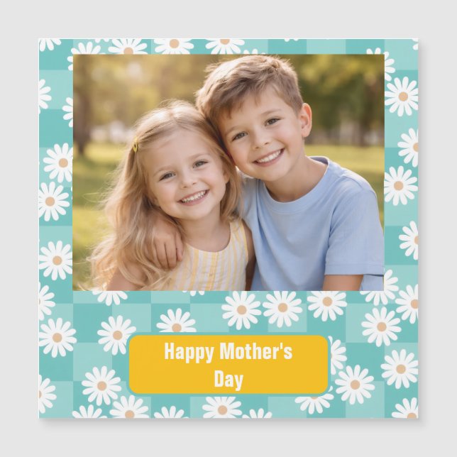 Benutzerdefinierte Foto-Happy-Mother's-Day-Karte | Magnetkarte (Vorderseite)
