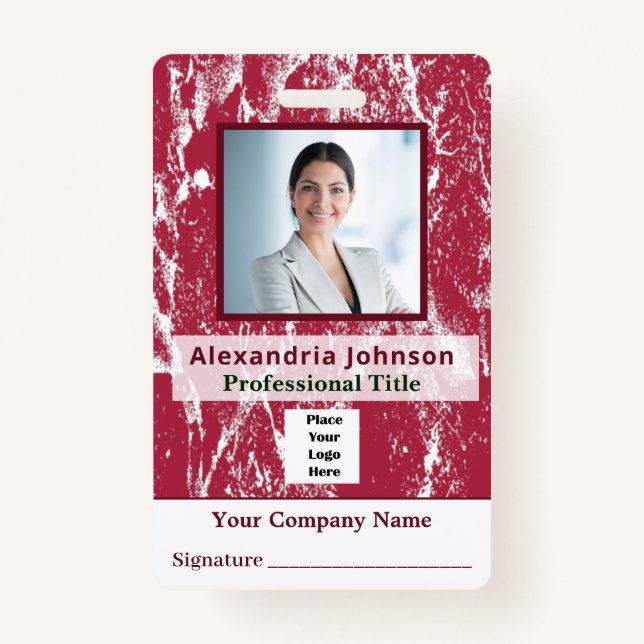 Benutzerdefinierte Foto-ID für Mitarbeiter Ausweis (Vorderseite)
