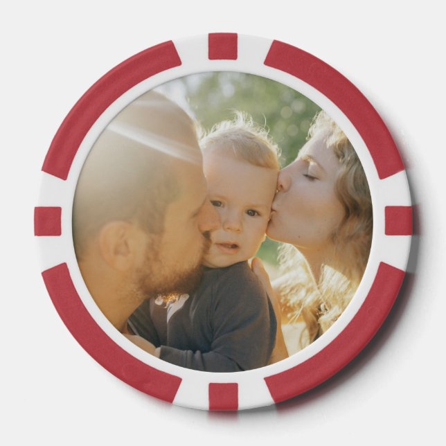 Benutzerdefinierte Foto Küssen Personalisierten Te Pokerchips (Vorderseite)