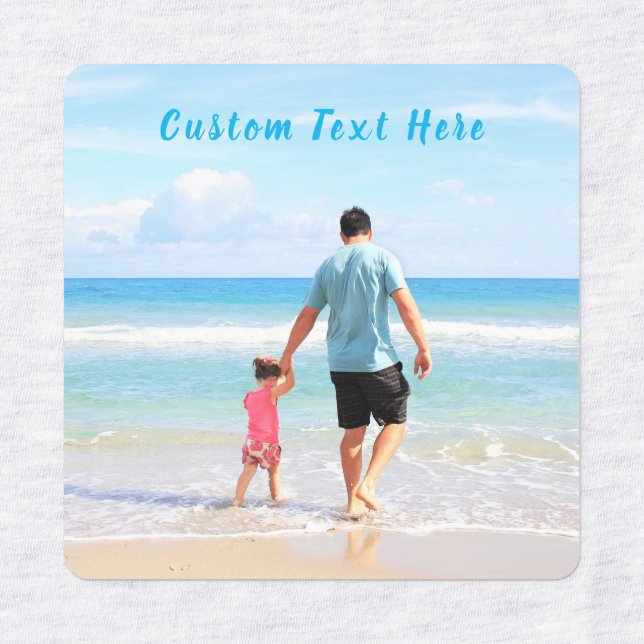 Benutzerdefinierte Foto-Labels mit Text Etiketten (Design 3)