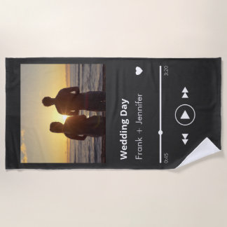 Benutzerdefinierte Foto-Musik-Playlist Moderne Hoc Strandtuch