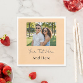 Benutzerdefinierte Foto-Pfirsich-Partyservietten – Serviette