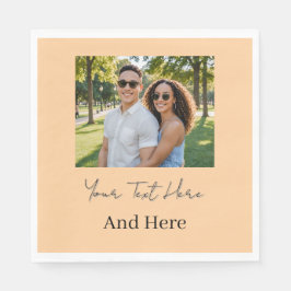 Benutzerdefinierte Foto-Pfirsich-Partyservietten – Serviette