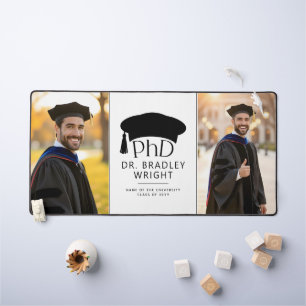 Benutzerdefinierte Foto-PhD-Hut Promotion Doktorgr Schreibtischunterlage