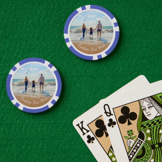 Benutzerdefinierte Foto Poker Chips mit Ihren Foto (Pokertisch (doppelt))