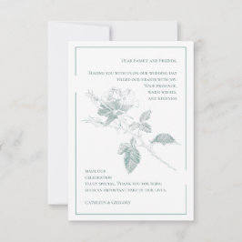 Benutzerdefinierte Foto Sage Grün Florale Hochzeit Dankeskarte