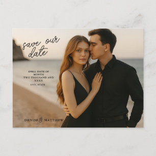 Benutzerdefinierte Foto-Save-the-Date-Postkarte Ankündigungspostkarte