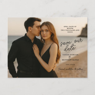 Benutzerdefinierte Foto-Save-the-Date-Postkarte Ankündigungspostkarte