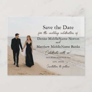 Benutzerdefinierte Foto-Save-the-Date-Postkarte Ankündigungspostkarte