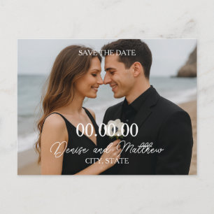 Benutzerdefinierte Foto-Save-the-Date-Postkarte Ankündigungspostkarte