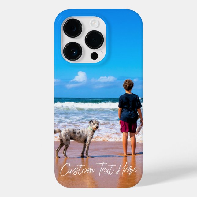 Benutzerdefinierte Foto Text iPhone Gehäuse Ihre H Case-Mate iPhone 14 Pro Hülle (Rückseite)