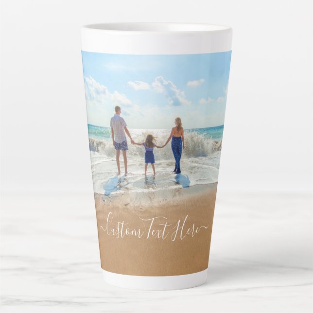 Benutzerdefinierte Foto-Text-Latte-Tasse - Ihr Des Milchtasse (Vorderseite)
