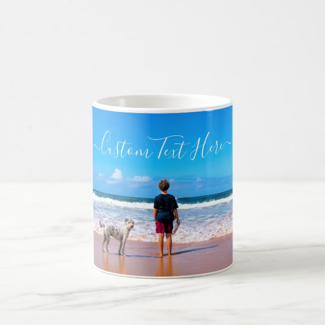 Benutzerdefinierte Foto Text Tasse Ihre Haustiere  (Mittel)