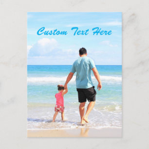 Benutzerdefinierte Foto-Textkarte Ihre Fotos mit V Postkarte