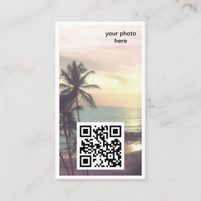 Benutzerdefinierte Foto- und QR-Visitenkarte Visitenkarte (Vorderseite)