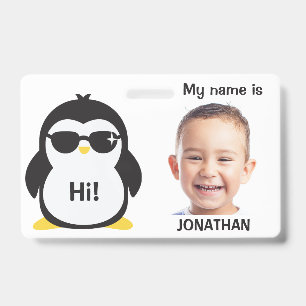 Benutzerdefinierte Foto- und Text-Kinder-ID-Marke Ausweis