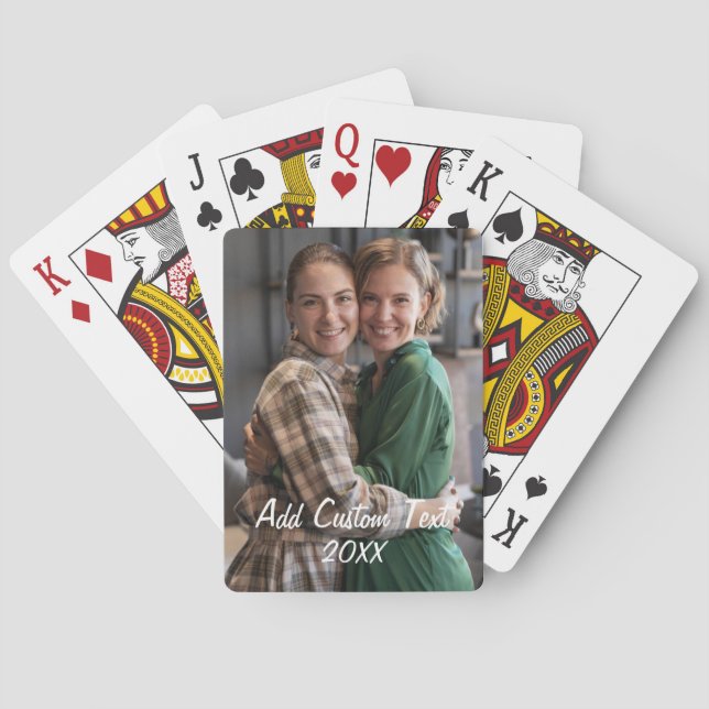 Benutzerdefinierte Foto- und Textausgabekarten Spielkarten (Rückseite)
