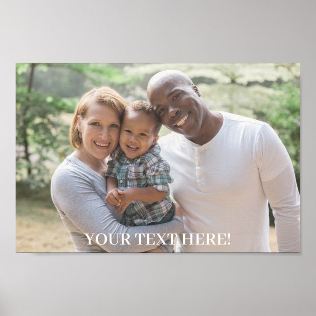 Benutzerdefinierte Foto- und Textfamilie Poster (Vorne)