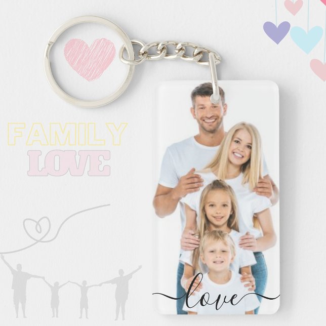benutzerdefinierte Foto- und Textfotocollage-Famil Schlüsselanhänger (Von Creator hochgeladen)