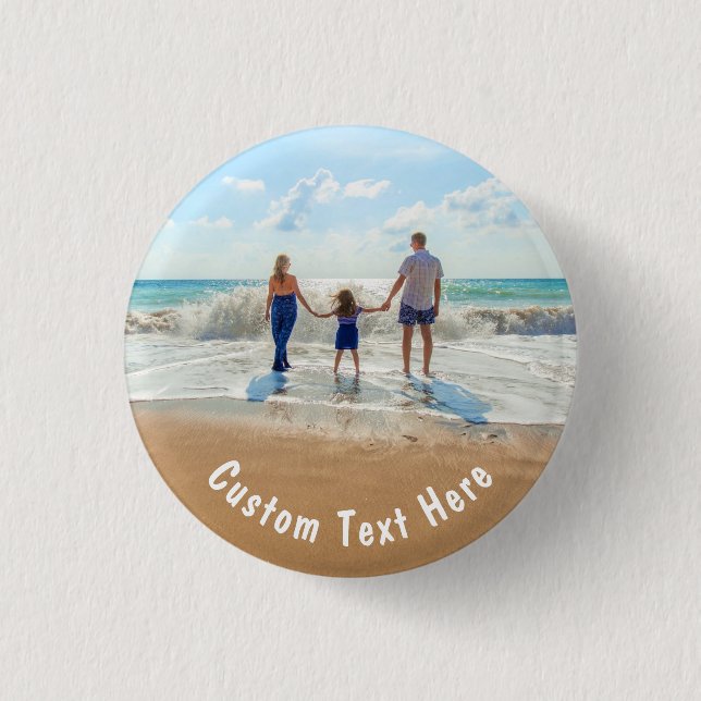 Benutzerdefinierte Foto- und Textschaltflächen Geb Button (Vorderseite)