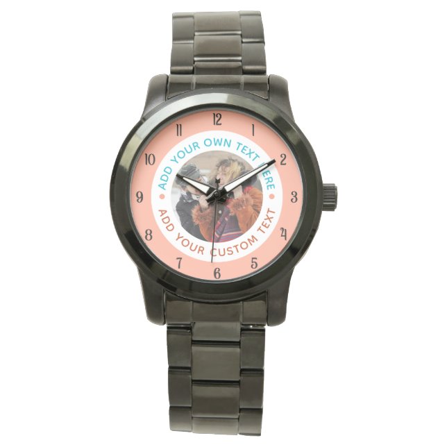 ⌚ Benutzerdefinierte Foto- und Textüberwachung | P Armbanduhr (Vorderseite)