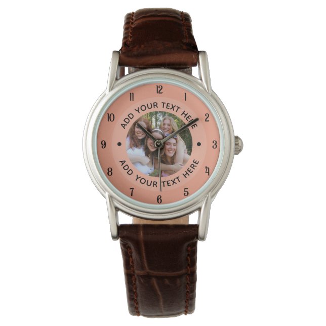⌚ Benutzerdefinierte Foto- und Textüberwachung | P Armbanduhr (Vorderseite)