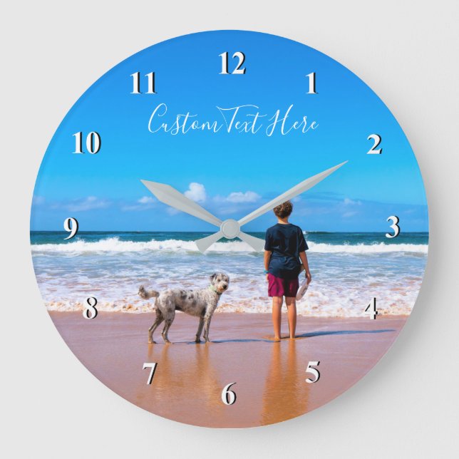 Benutzerdefinierte Foto-Wandsteuerung mit Fotos un Große Wanduhr (Vorderseite)