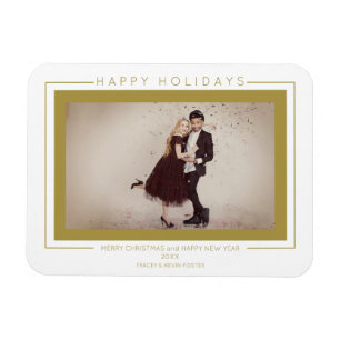 Benutzerdefinierte Foto-Weihnachten Chic einfache Magnet