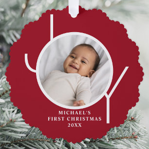 Benutzerdefinierte Foto Weihnachten Erstes Weihnac Ornament Karte